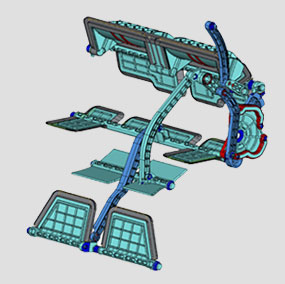 Automotive HVAC Kinematic Assemblies - Links, Levers, Cams and Dampers