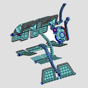 Automotive HVAC Kinematic Assemblies - Links, Levers, Cams and Dampers